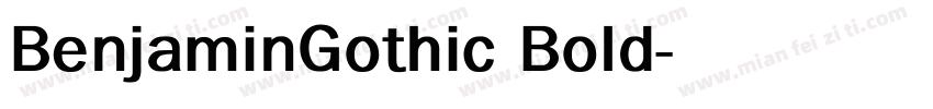 BenjaminGothic Bold字体转换